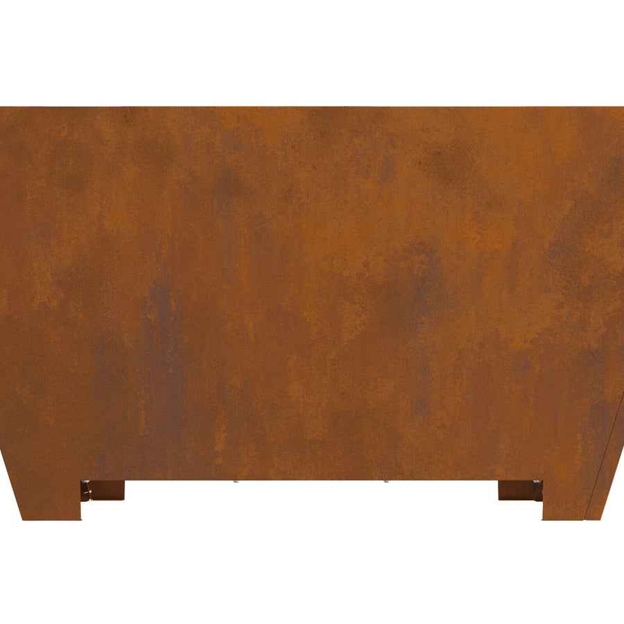 Vuurkorf Vierkant Weerbestendig Staal 80 x 80 x 40 cm Verwerend staal/Bruin