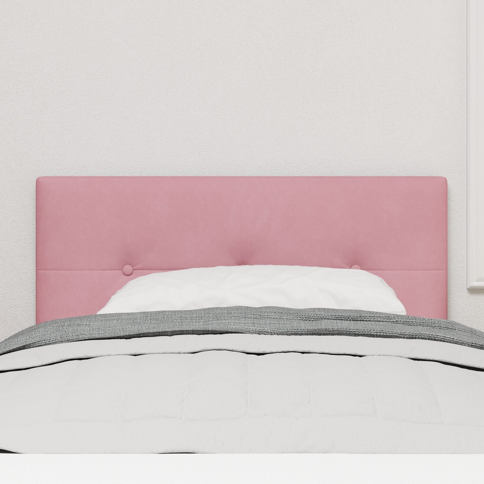 Hoofdbord Knopen Tufted Fluweel Roze 80 cm Laag hoofdbord