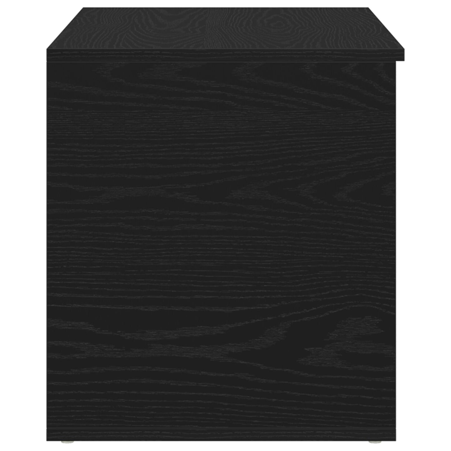 Opbergkist Zwart Eiken 84X42X46 Cm Bewerkt Hout