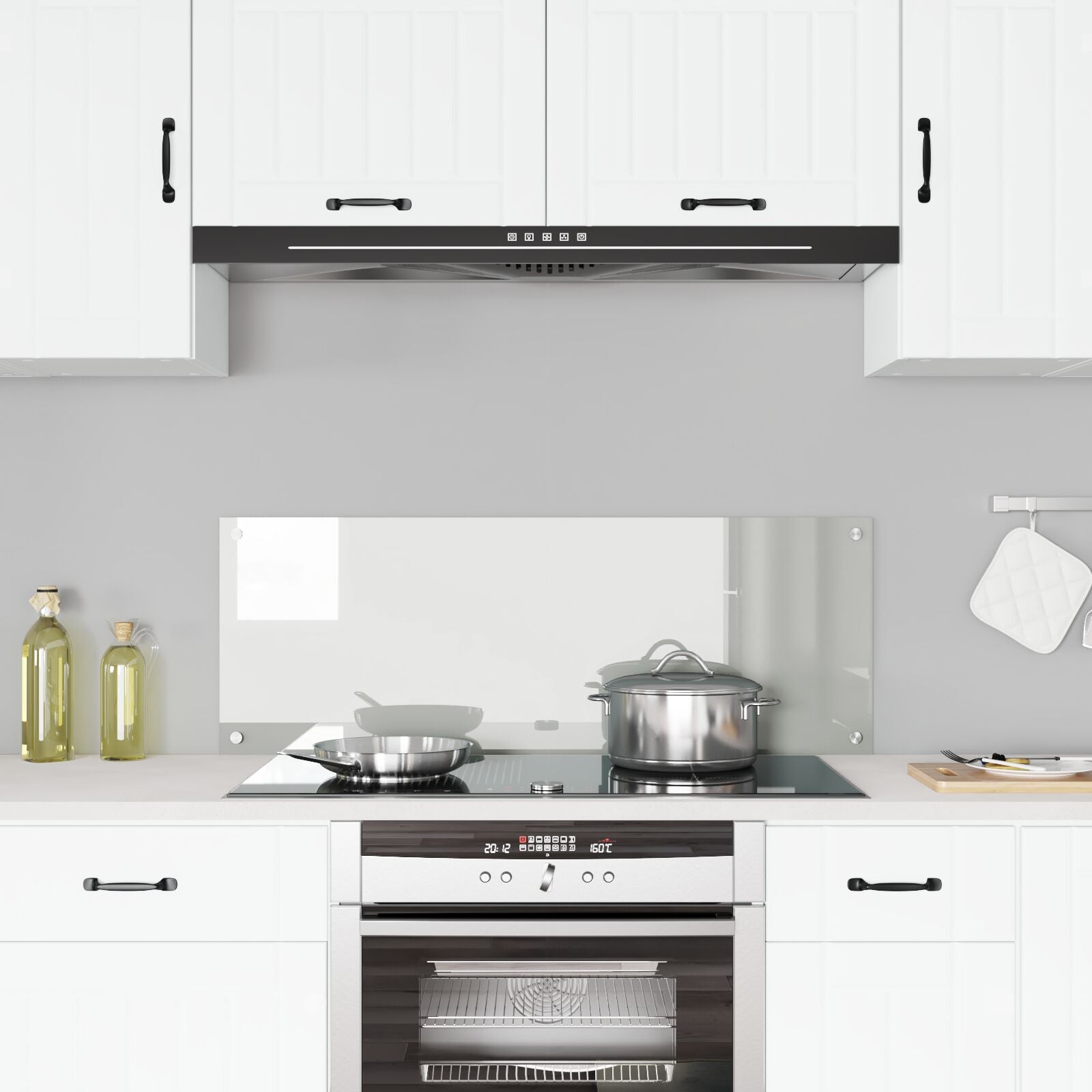 Keuken Achterwand Helder 110X40X0.6 Cm Gehard Glas Transparant 110 x 40 cm