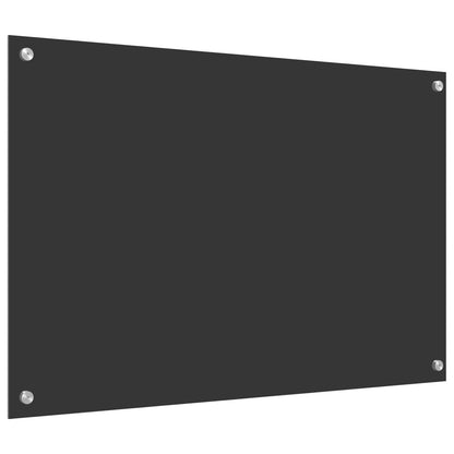 Keukenachterwand 90X60X0,6 Cm Gehard Glas Donkergrijs 90 x 60 cm