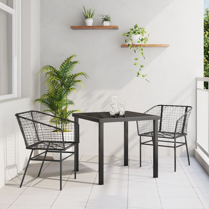 3-Delig Tuinset Zwart Poly Riet