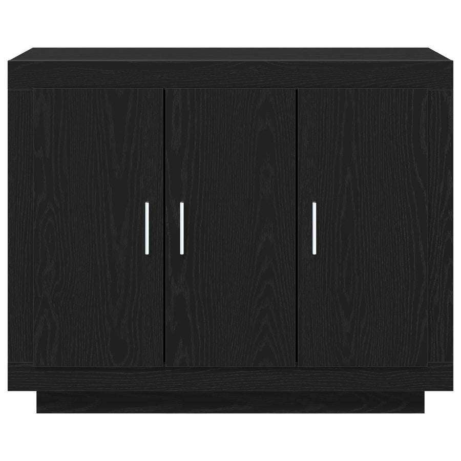 Sideboard 92X35X75 Cm Engineered Wood Zwart eiken