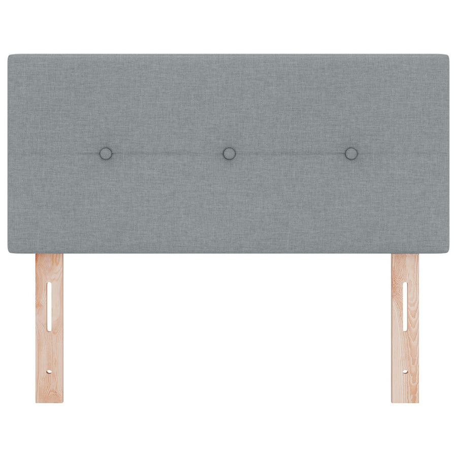 Hoofdbord Knopgeplooid Lichtgrijs Stoffering Licht grijs 90 cm Laag hoofdbord