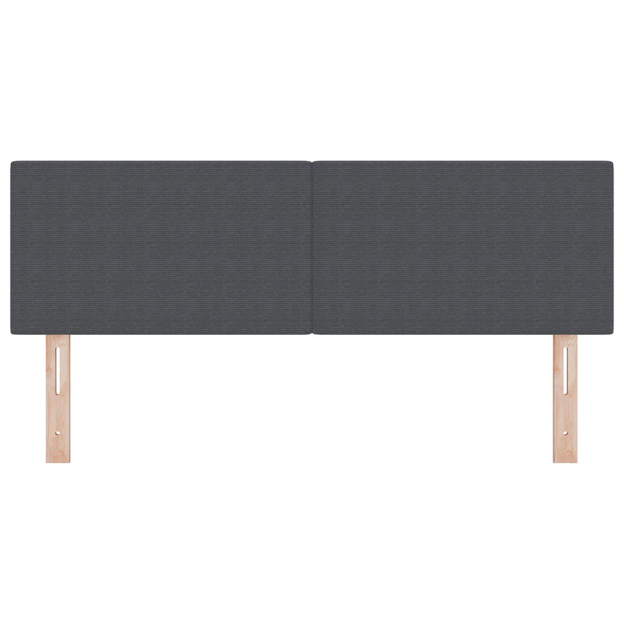 Hoofdbord Effen Ontwerp Katoenen Stof Donkergrijs 160 cm Laag hoofdbord