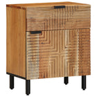 Nightstand with drawer Brown 50 x 33 x 60 cm Solid acacia wood