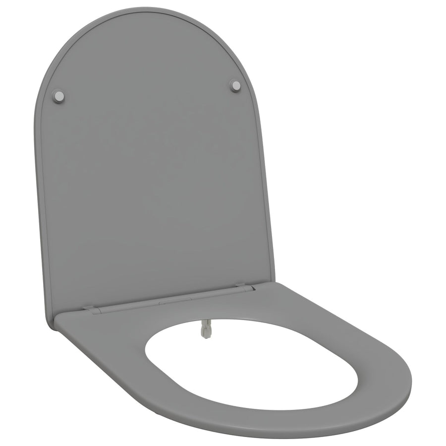 Snelsluittoiletzitting Met Zachte Sluiting Duroplast Grijs