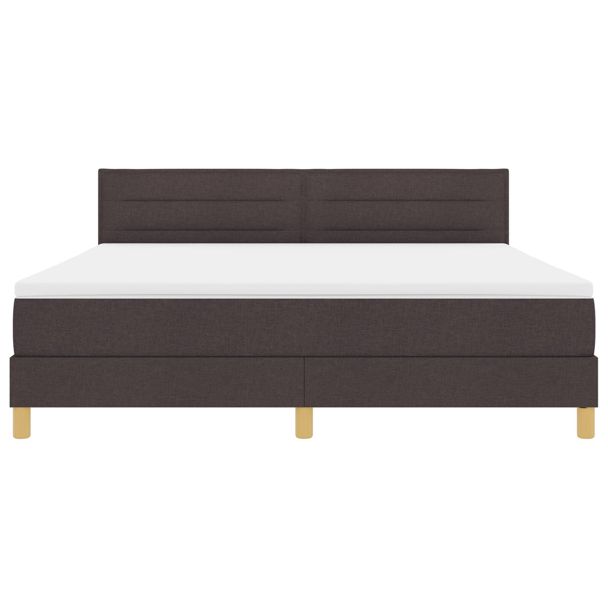 Boxspringbed Met Matras Stof Donkerbruin 180 x 200 cm Lijnenontwerp