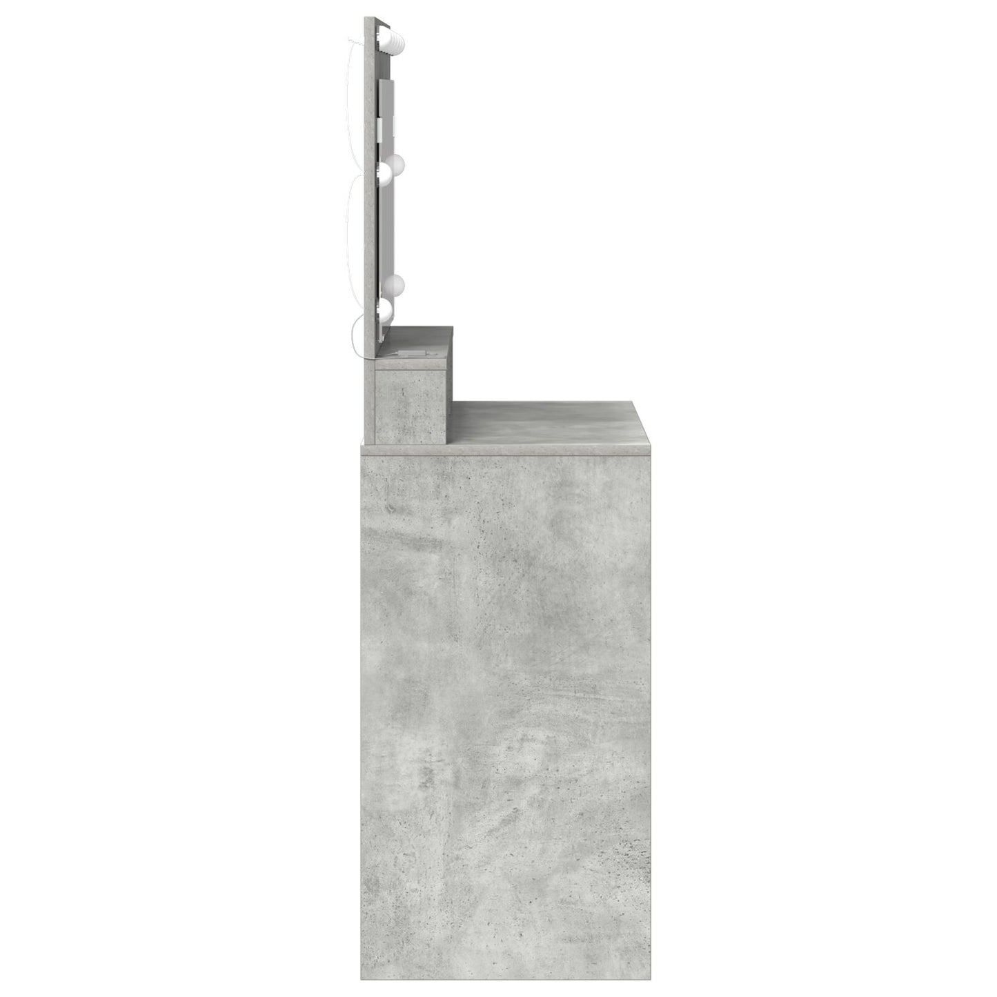 Make-Uptafel Met Led Verlichting 79X41X135 Cm Beton grijs 75.5 x 41 x 135 cm