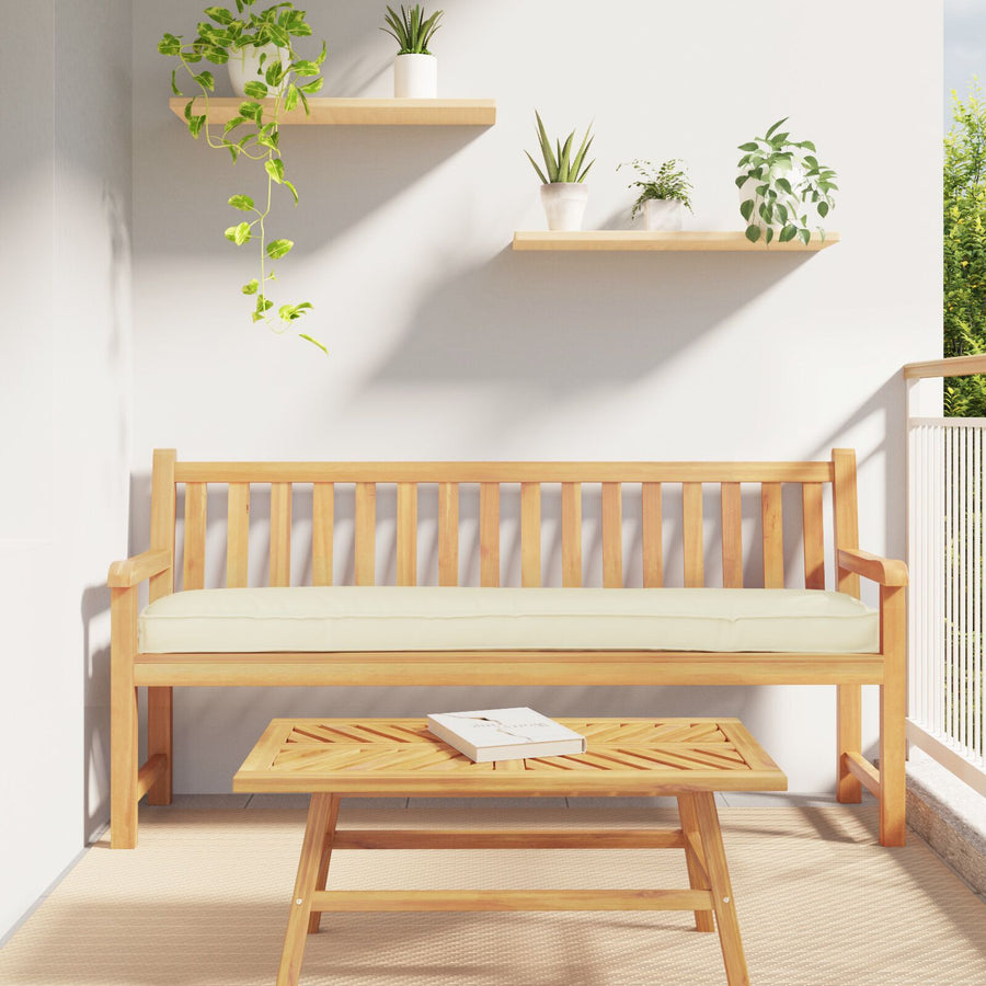 Palletkussens Voor Bank 2 Stuks 200X40X8 Cm Oxford Stof Crème