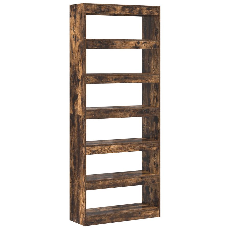 Gerookte Eiken Boekenkast Gerookt Eiken Hout 80 X 30 X 198 Cm