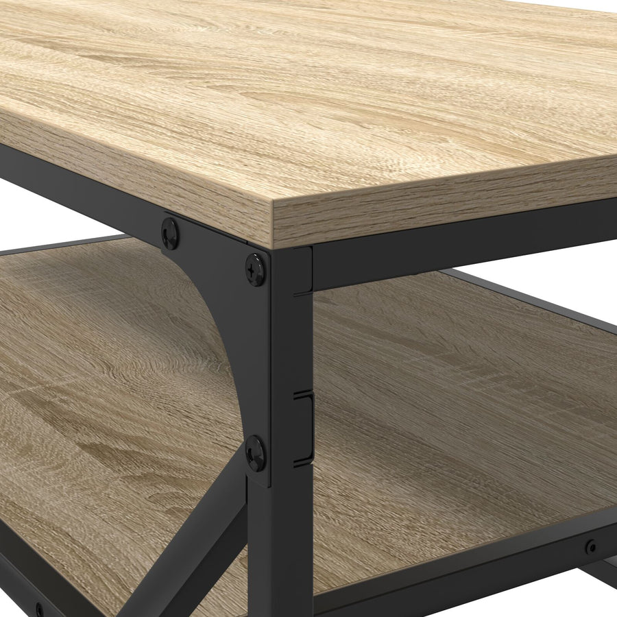 Salontafel Met Plank Bewerkt Hout Sonoma Eiken 90 x 50 x 40 cm