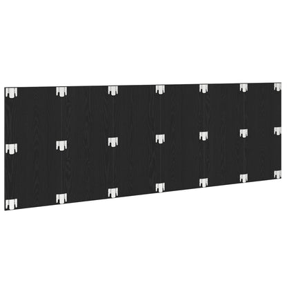 Zwarte Eiken Muur Hoofdbord 240X1.5X80 Cm Gemaakt Van Bewerkt Hout