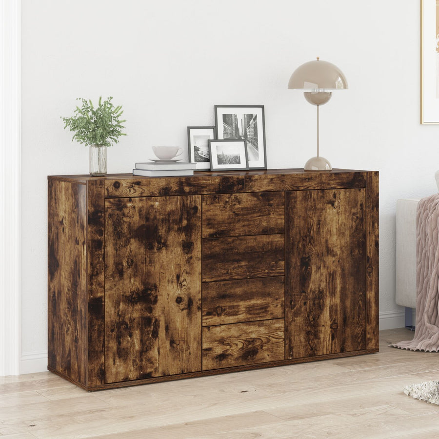 Dressoir Bewerkt Hout 120 X 36 X 69 Cm Dressoir