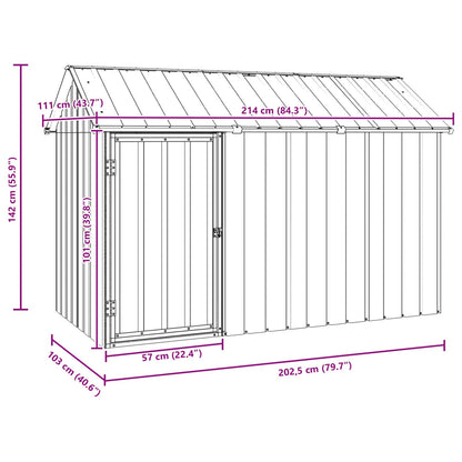 Vogelvolière Antraciet Staal