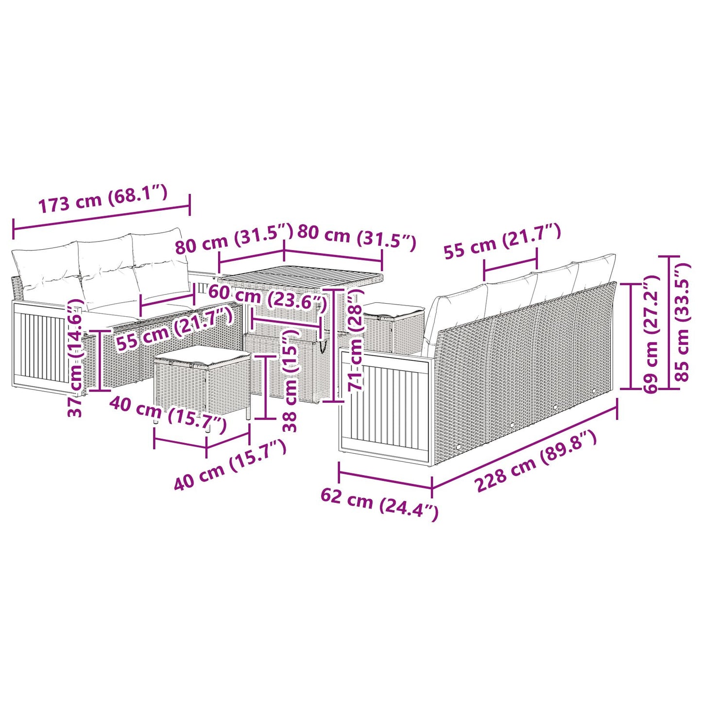 10-Delige Tuinsofa Set Met Kussens Beige Poly Rattan Acacia, 2-Zits Tuinsofa Met Kussens Beige Poly Rattan, 3-Delige Tuin Eetset Met Kussens Beige Poly Rattan Acacia Wit