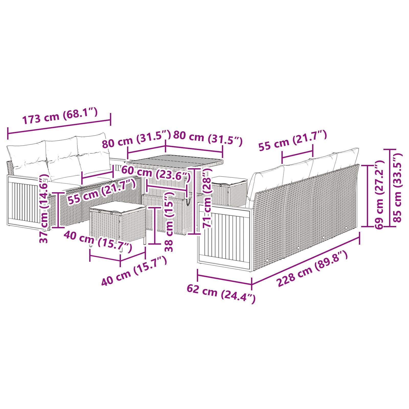 10-Delige Tuinsofa Set Met Kussens Beige Poly Rattan Acacia, 2-Zits Tuinsofa Met Kussens Beige Poly Rattan, 3-Delige Tuin Eetset Met Kussens Beige Poly Rattan Acacia Wit