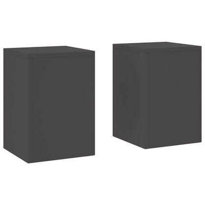 Buitplantenstandaards Pilaar 2 Stuks 24X24X35 Cm Staal Zwart 2x (35 cm)