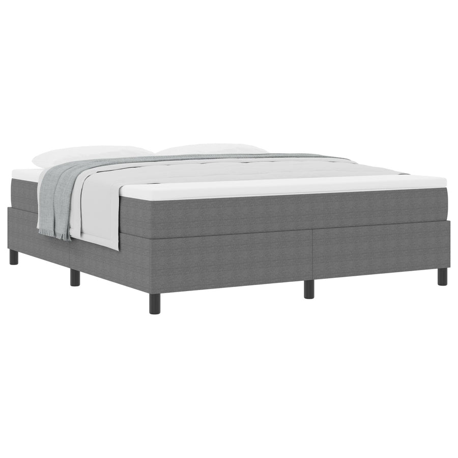 Boxspringbed Met Matras Lichtgrijs Super King Ribstof