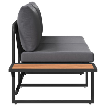 2-Zits Tuinsofa Met Kussens Anthraciet
