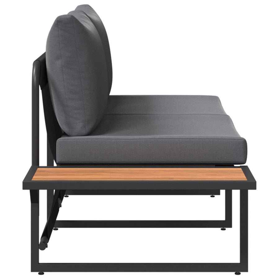 2-Zits Tuinsofa Met Kussens Anthraciet