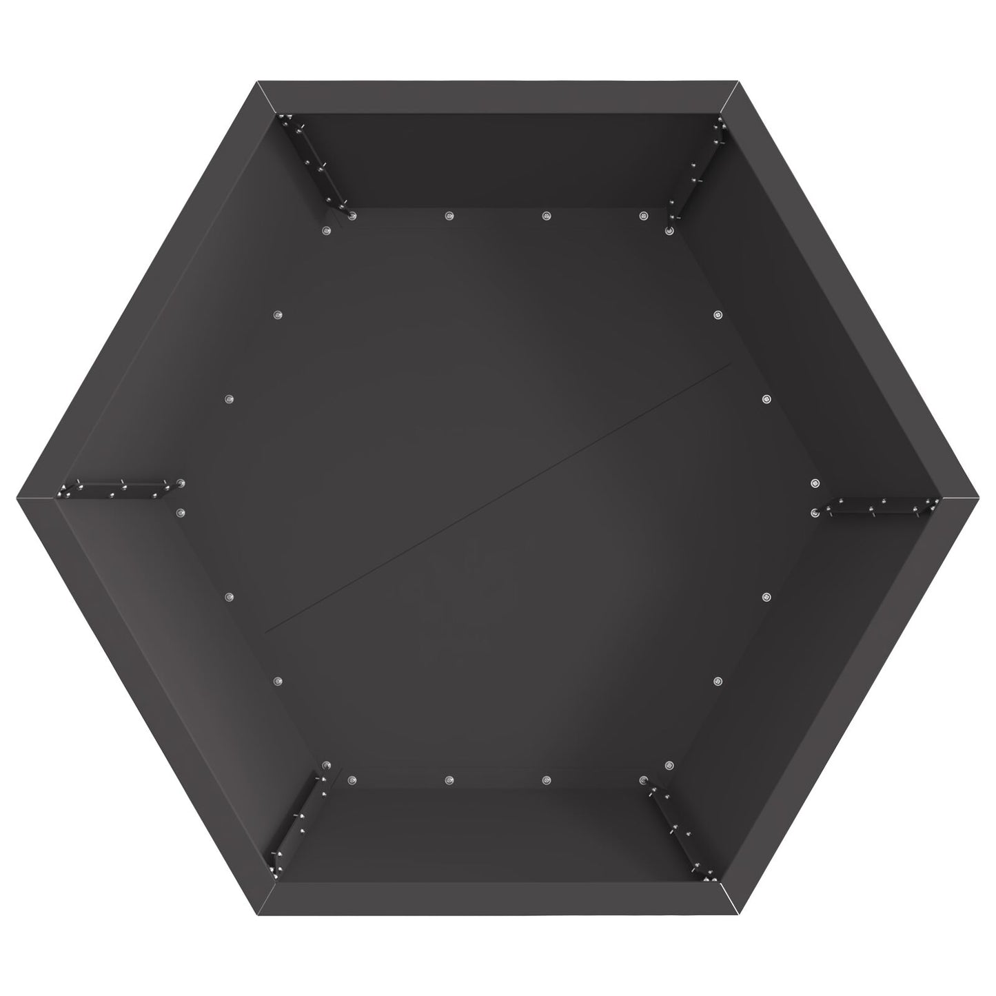 Vuurkorf Hexagonaal Zwart Staal 75 x 75 x 28 cm Koudgewalst staal/Zwart