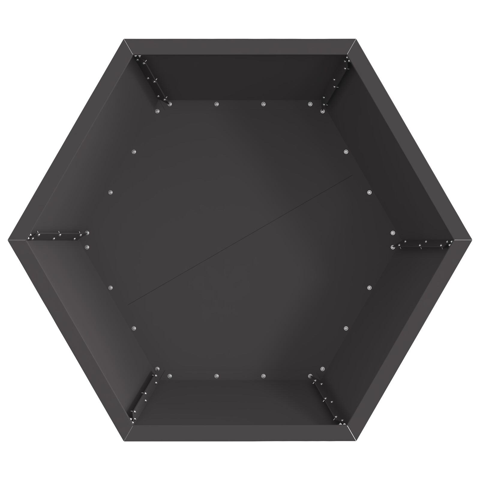 Vuurkorf Hexagonaal Zwart Staal 75 x 75 x 28 cm Koudgewalst staal/Zwart