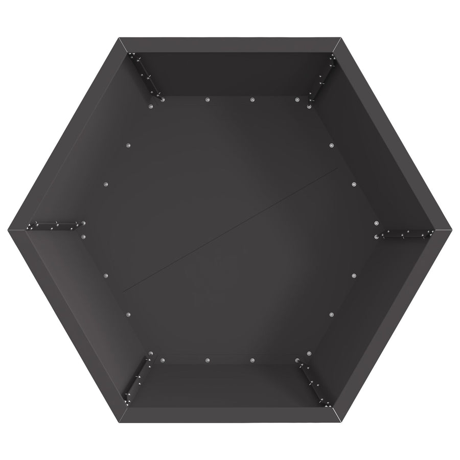 Vuurkorf Hexagonaal Zwart Staal 75 x 75 x 28 cm Koudgewalst staal/Zwart