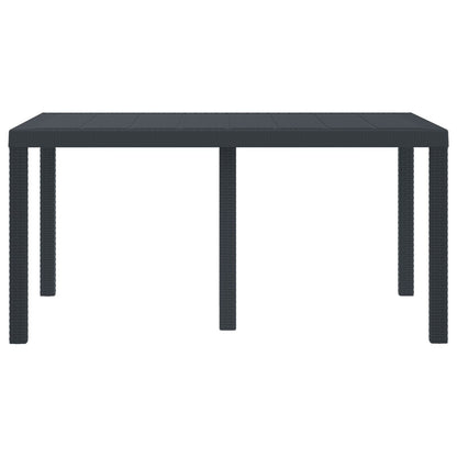 Buitentafel Kunststof Middel Duurzaam Patio Tafel Anthraciet 1,5 m
