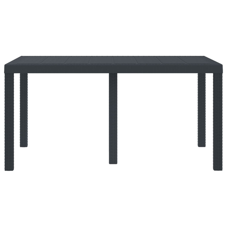 Buitentafel Kunststof Middel Duurzaam Patio Tafel Anthraciet 1,5 m