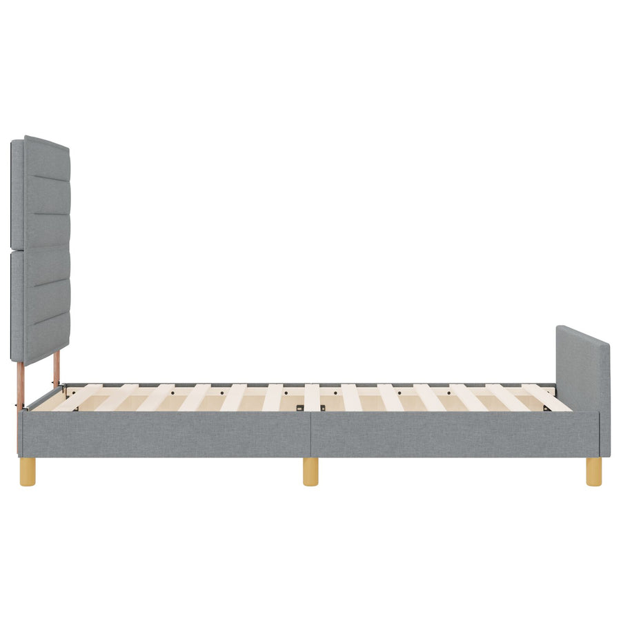 Bedframe Lichtgrijs 100X200 Cm Stof Crème