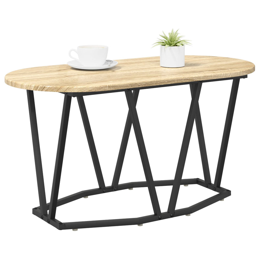 Salontafel 80X40X40,5 Cm Gelaagd Hout En Metaal Sonoma eiken