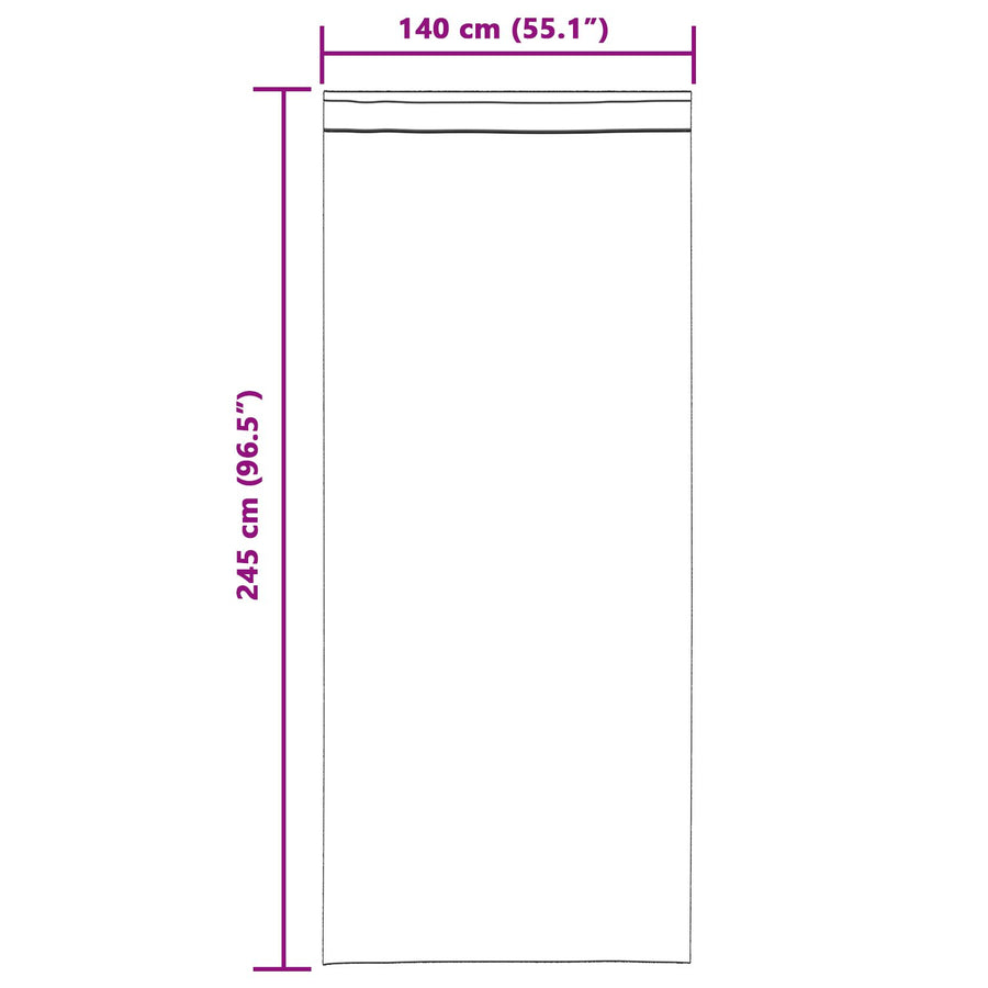 Blackout Gordijnen Met Topband 2 Stuks E Velours Donkergroen 140 x 245 cm met opgenaaide band