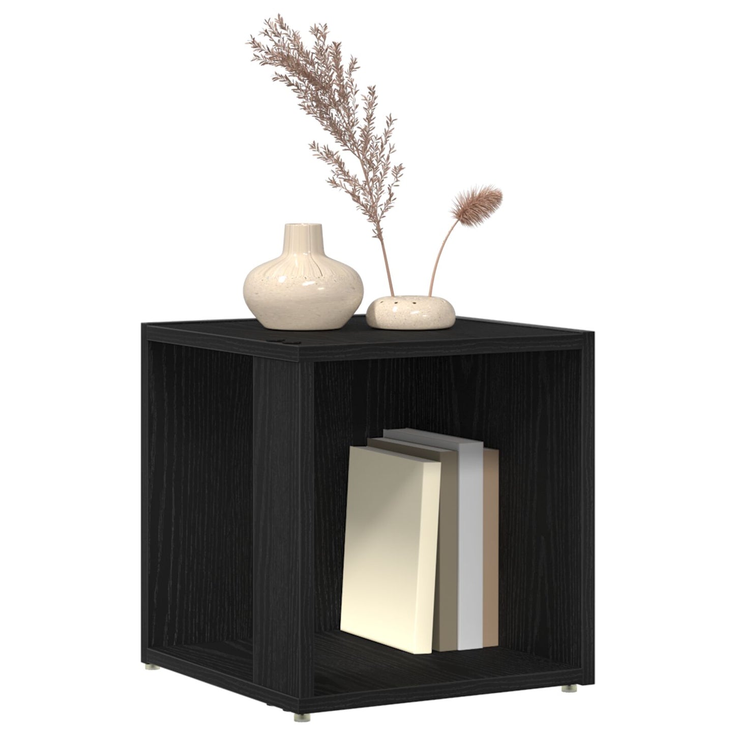Salontafel Zwart Eiken 33X33X34,5 Cm Engineered Wood