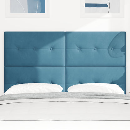 Hoofdbord Knopen Tufted Velours Donkerblauw 160 cm Hoog hoofdbord