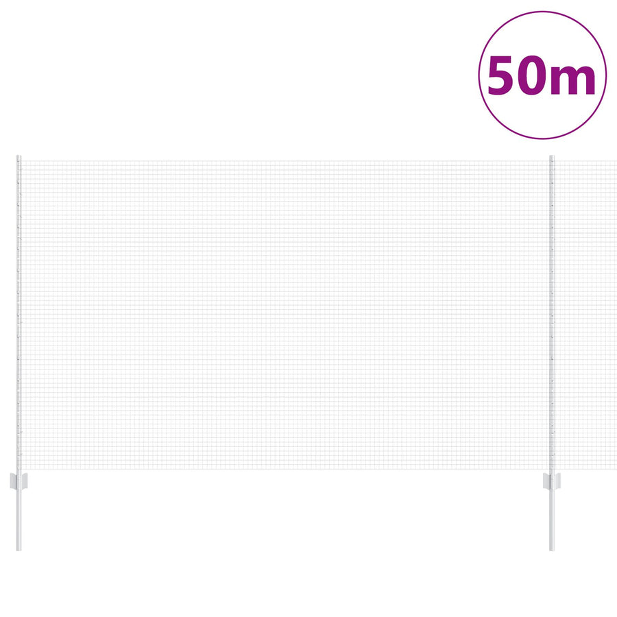 Gelast Draadhek Met 44 U Palen Zilver 1.4X50 M Staal