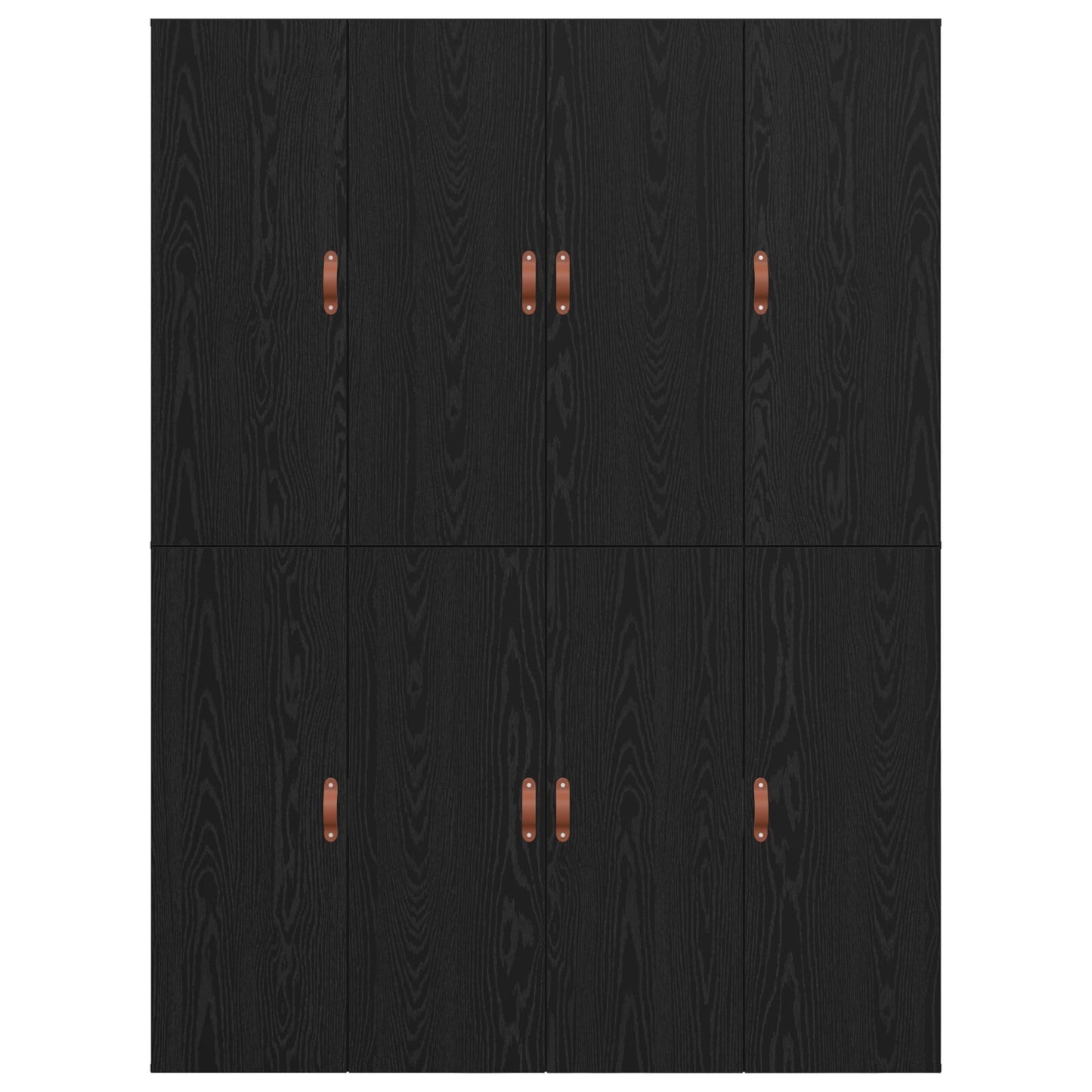 Bed Met Opslag Houtcomposiet Volledig/Tweepersoons Zwart Eiken 135 x 190 cm