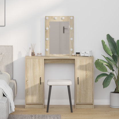 Kaptafel Met Led Verlichting In , 102X33X135 Cm Sonoma eiken