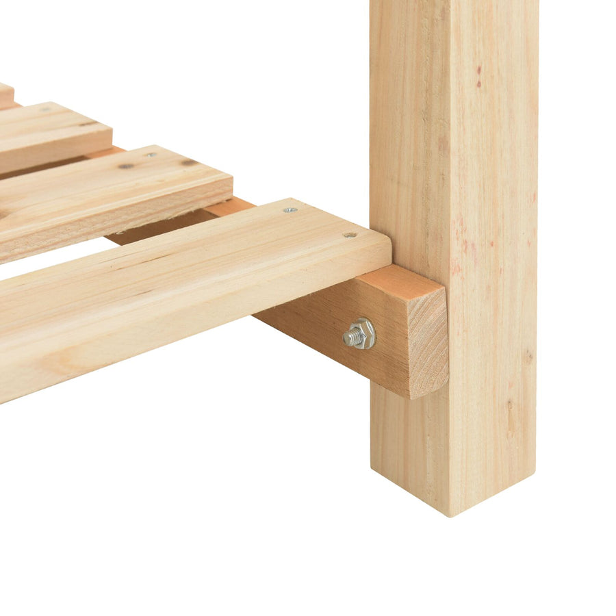 Tuinplanter Met Plank 203X53X76 Cm Massief Hout Vuren 203,5 x 53 x 76,5 cm