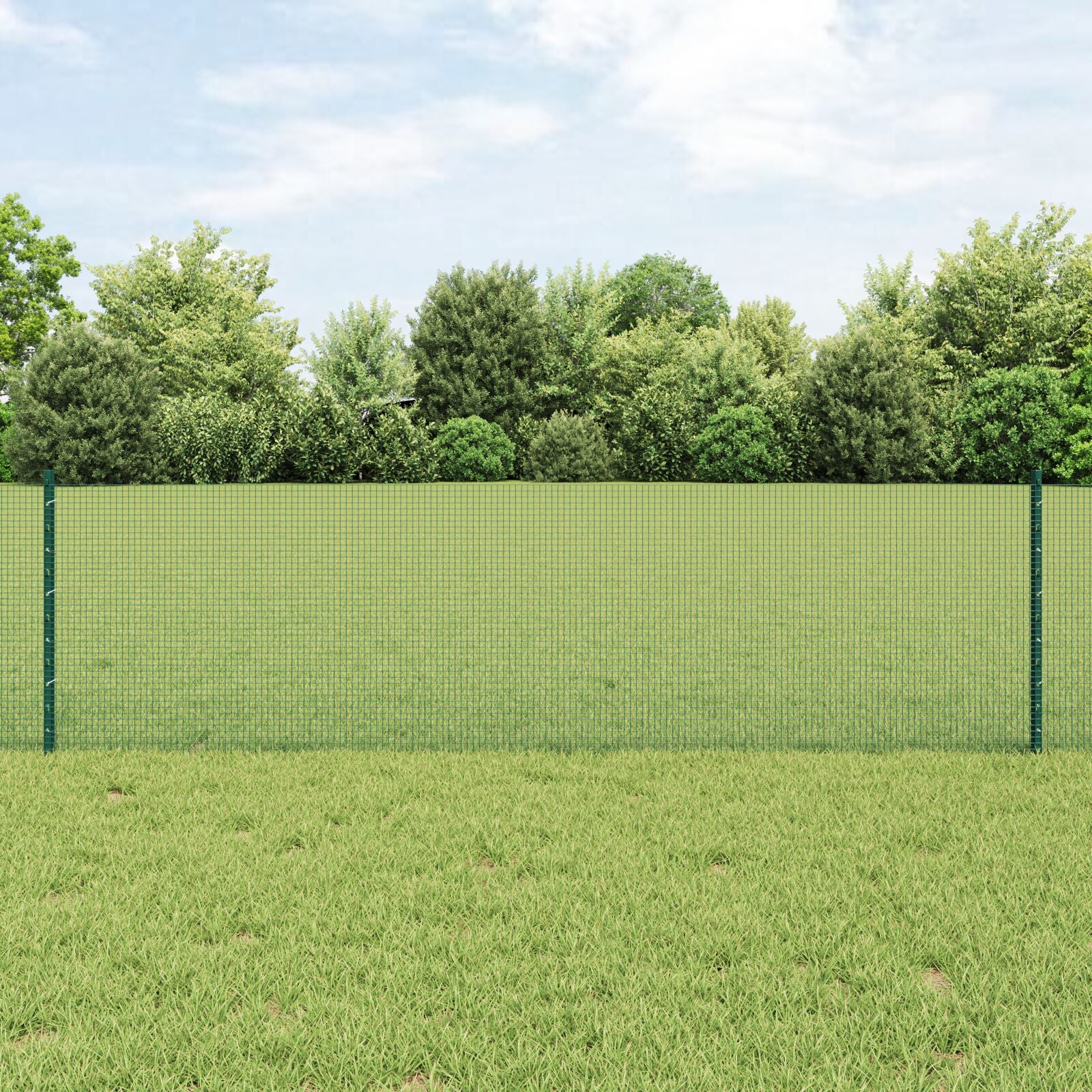 Gelast Draadhek Met 44 U-Palen Groen 0.6X100 M Staal