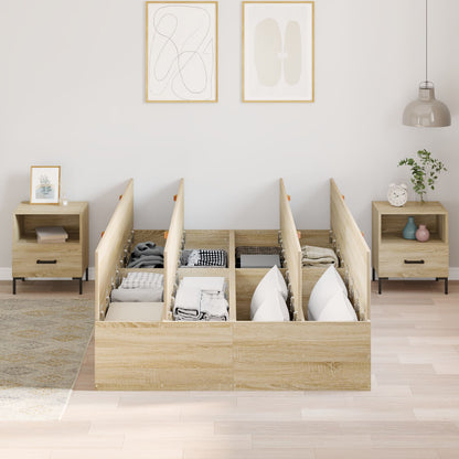 Opbergbedframe Sonoma Eik Sonoma Eiken 120 x 190 cm