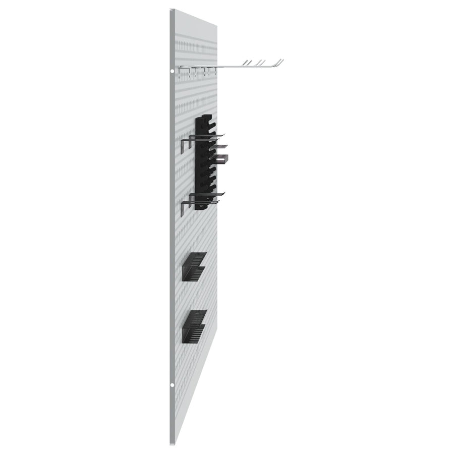 Pegboards 3 Stuks Met 15 Accessoires Grijs 150X Staal 80 cm