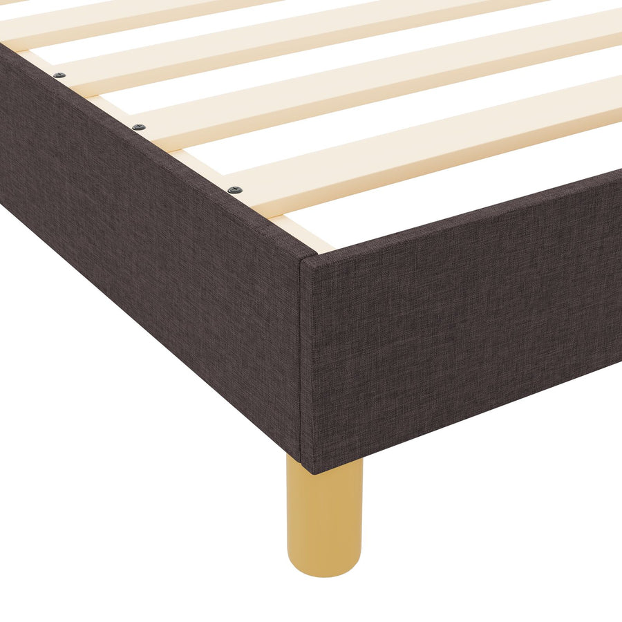 Bedframe Donkerbruin 90X190 Cm Stof Crème