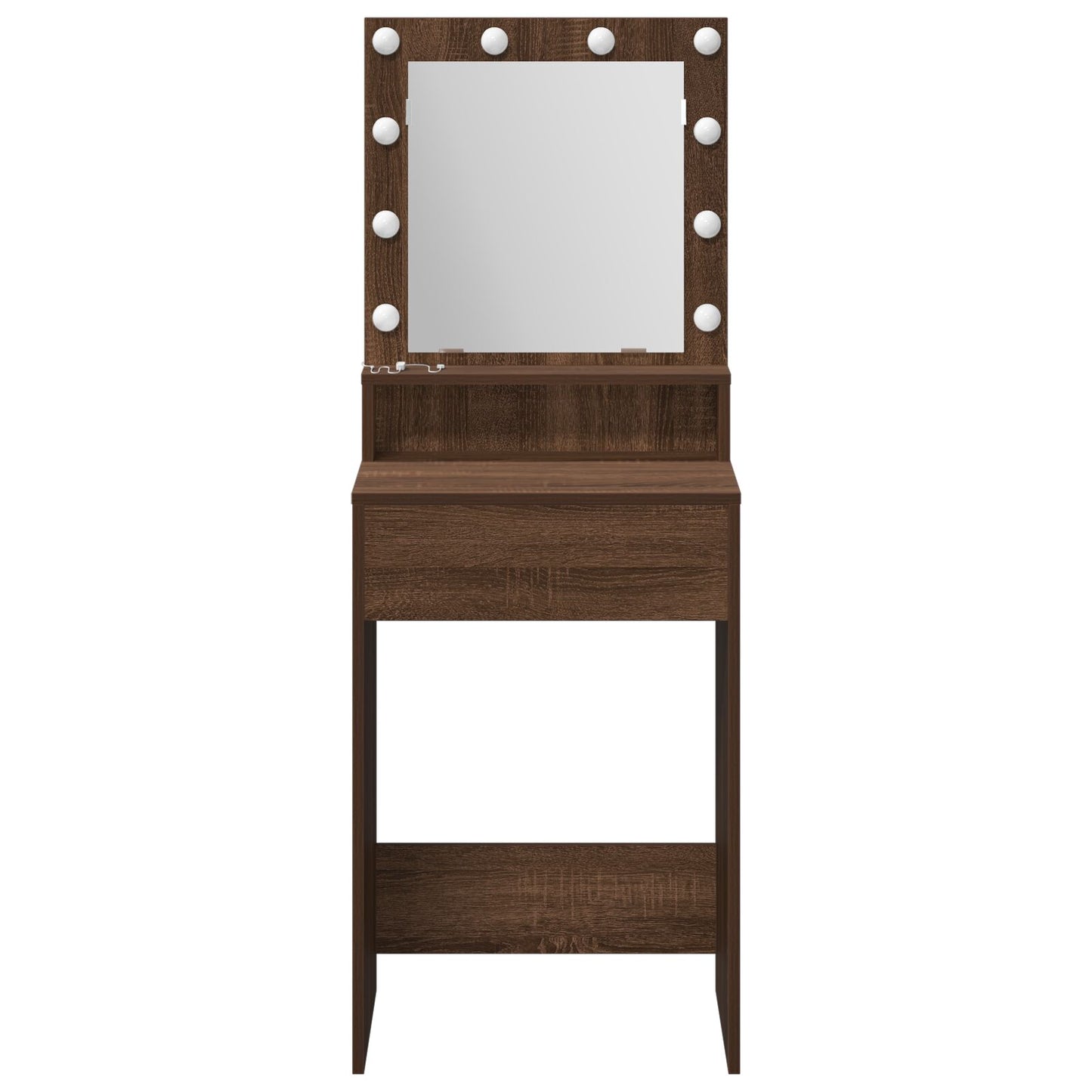 Make-Up Tafel Met Led Verlichting - - Bruin eiken 50 x 41 x 135 cm