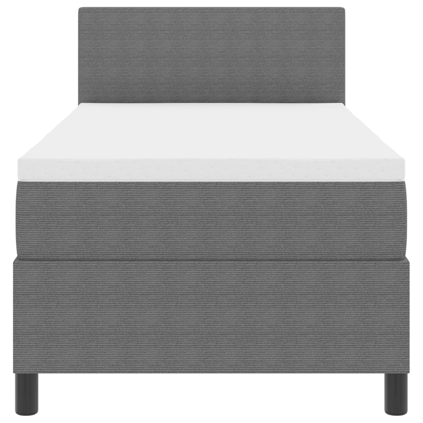 Boxspringbed Met Matras Lichtgrijs 80X200 Cm Corduroy Stof