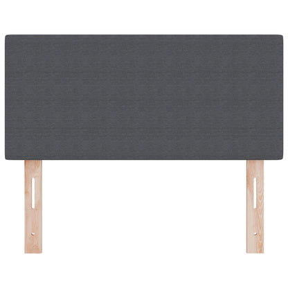 Hoofdbord Effen Ontwerp Katoen Velours Donkergrijs 90 cm Laag hoofdbord