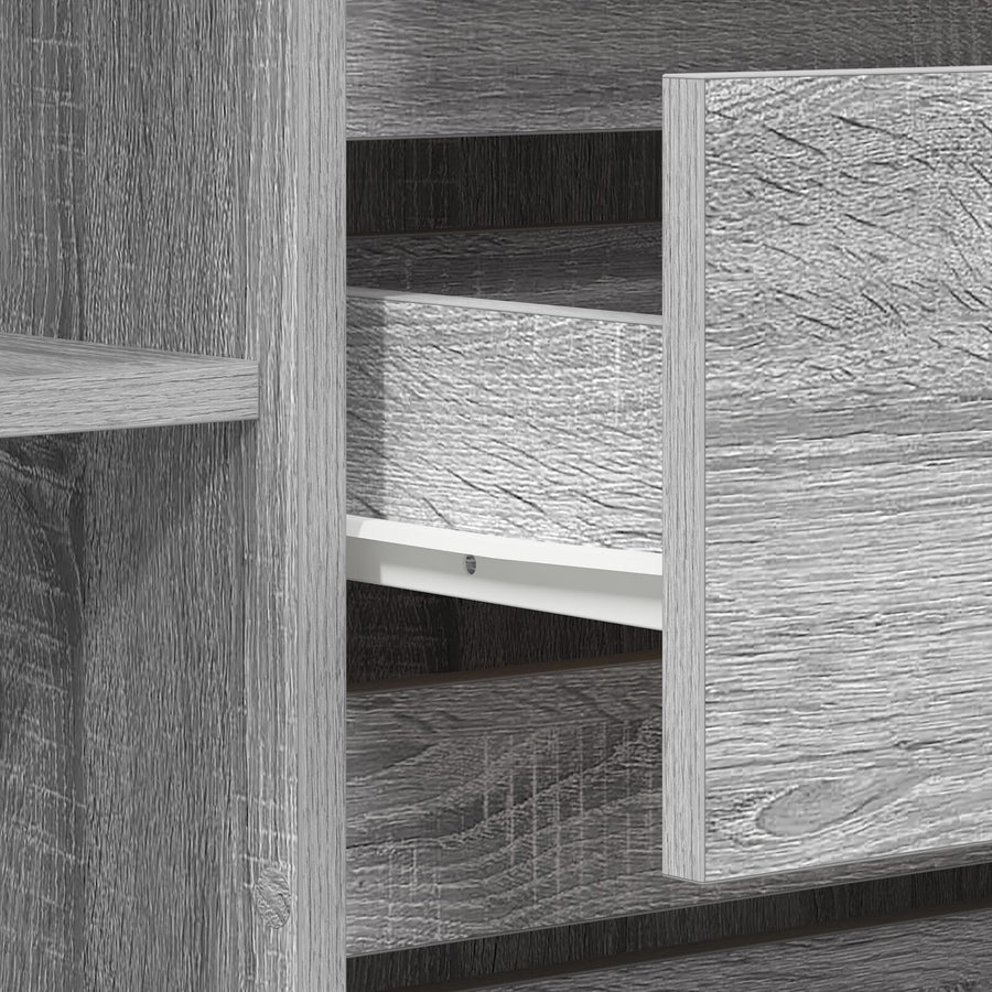 Dressoir Grijs Sonoma Gefabriceerd Hout Dressoir Rechthoekig