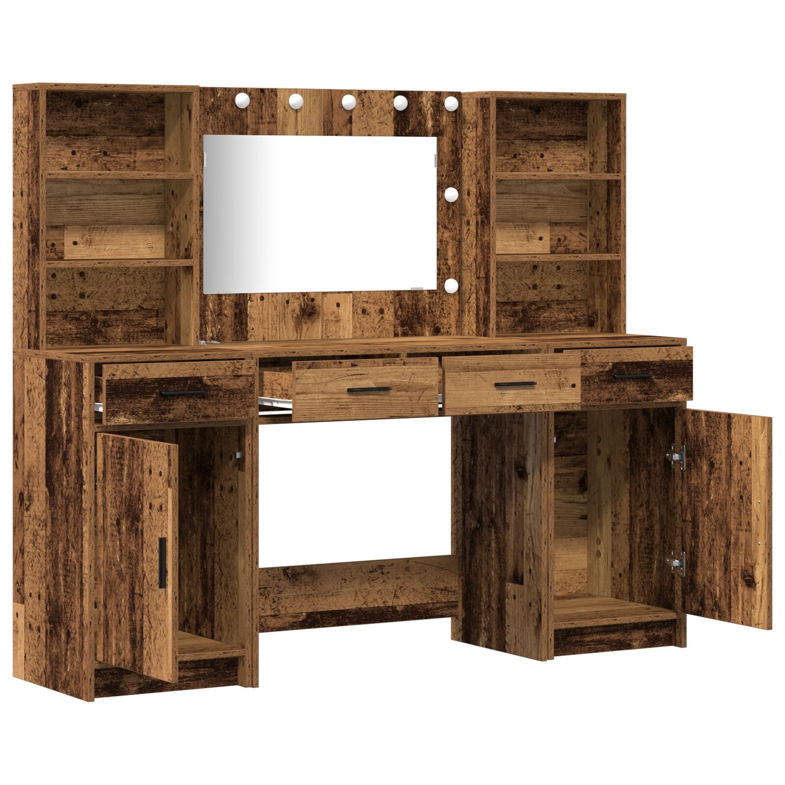 3-Delige Kaptafel Set Old Wood Gemaakt Hout