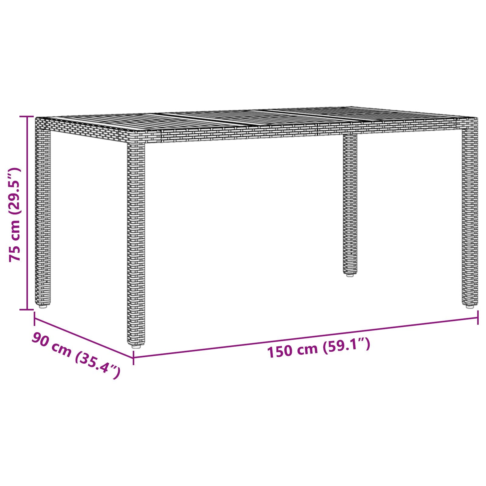 7 Delige Tuin Eetset Met Kussens Beige Poly Rattan