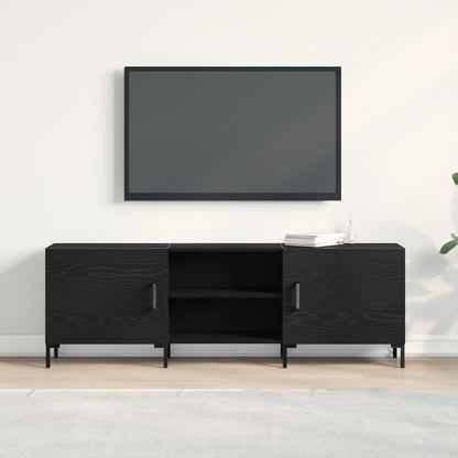 Tv-Meubel 150X30X50 Cm Engineered Hout Zwart eiken